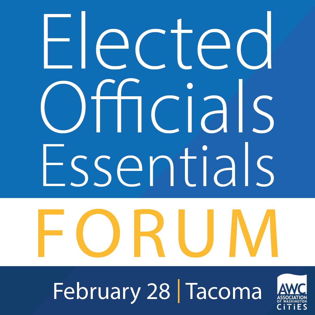 Register today for AWC's Elected Officials Essentials Forum!

This event combines real-world scenarios, shared expertise, and a foundation in parliamentary procedure to help newer elected officials approach leadership and compliance with confidence.

wacities.org/events-educati…