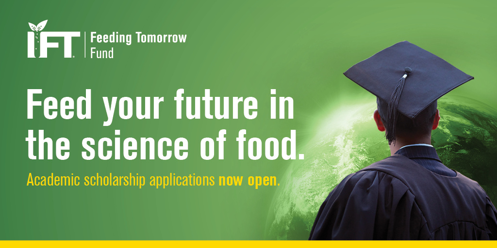 IFT's tweet image. #FeedingTomorrow Fund #scholarship applications are now open! 🎓

For those pursuing disciplines within the #scienceoffood, we have options for undergraduate, graduate, and first-year (freshman) students. 

Submissions close February 28 – apply today: hubs.la/Q031WZ6c0