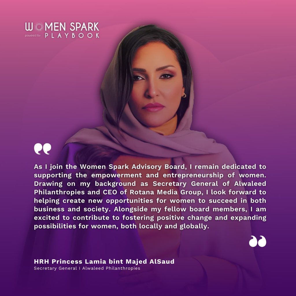 Honored to be part of the Women Spark Advisory Board alongside inspiring leaders, as we work to create new opportunities for women all around the world. <a href="/women_spark/">Women Spark Powered by PLAYBOOK</a>