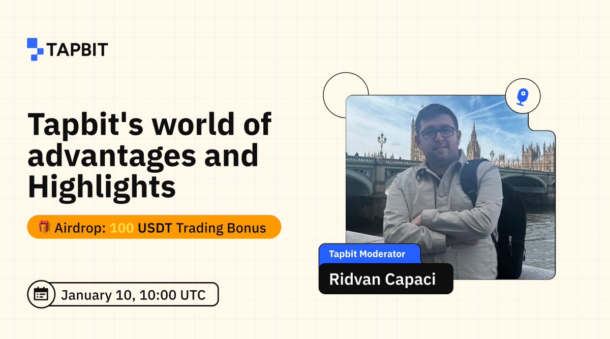 Tapbitglobal's tweet photo. 🚀 JOIN #TAPBIT WEEKLY Space! 🚀 Learn more about Tapbit🎁

💰 5 Lucky users will Split $100 Trading Bonus

Requirements:

✅ Follow @Tapbitglobal
✅ ❤️+ RT + @ 3friends
✅ Comment your #Tapbit UID

📌 Set a reminder now: https://t.co/Lpsq4XGQSH

#CryptoAMA #Giveaway 🎁 https://t.co/REhpQ2N8To