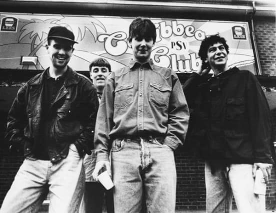 Northside outside the PSV/Caribbean Club, Hulme, 1990. 
📸 <a href="/WiredDavis/">Richard Davis</a>