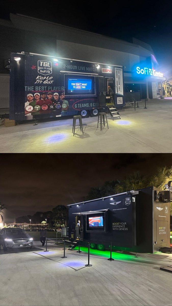 A huge congratulations to <a href="/TGL/">TGL</a> for an incredible kickoff!

We couldn’t be prouder to play a role in the league’s launch. Throughout the season, we will have two Boxes – one with TGL and one with <a href="/GenesisUSA/">Genesis USA</a>  – parked outside the SoFi Center with prizes on the line.

Come say hi!