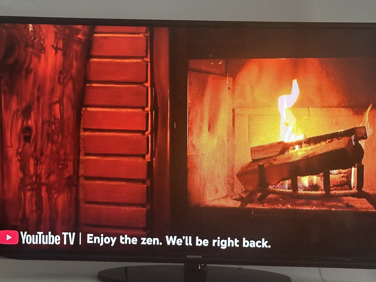 Ferris (@ferris) on Twitter photo Not YouTube TV’s moment of zen being a literal fire burning Not YouTube TV’s moment of zen being a literal fire burning