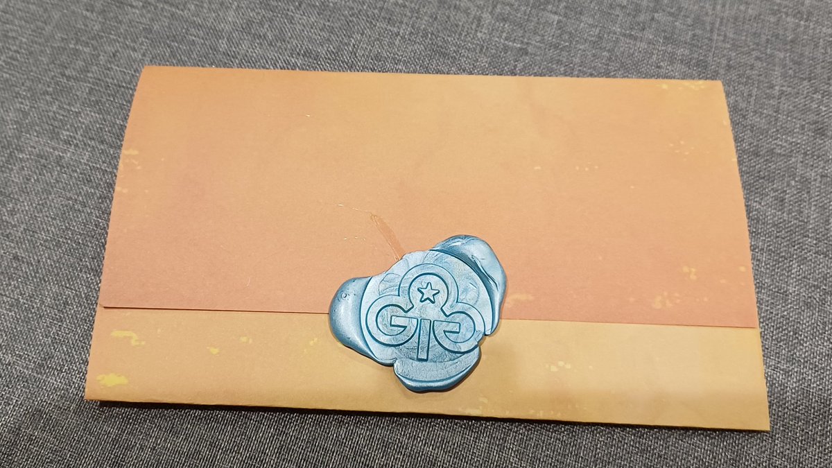 The_Guide_Life's tweet photo. I am far too excited about my @Girlguiding wax seal stamp for @taskmaster at our Guide Holiday this weekend! https://t.co/FgzNwOALvj
