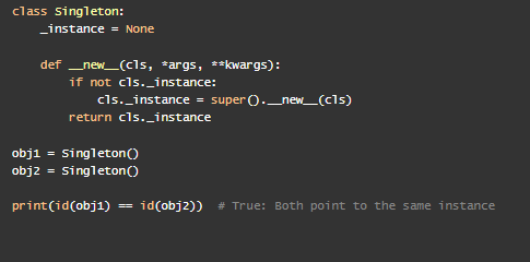 csnewsletter_'s tweet image. 1/8
✅ Singleton Pattern ensures a class has only one instance.
✅ Use it when you want a single shared resource like a config manager.
#PythonCoding #PythonDesign