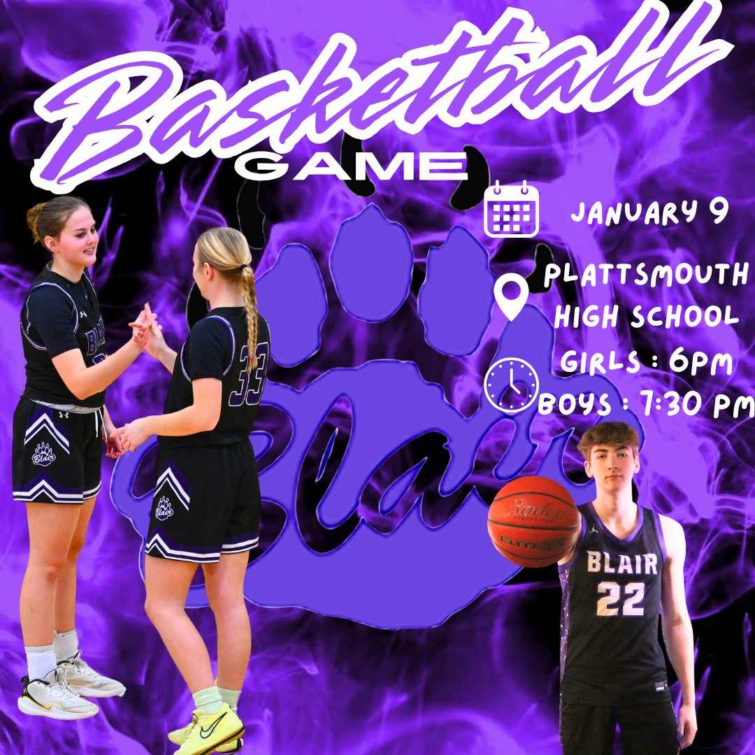<a href="/BlairBasketball/">Boys Basketball</a> and <a href="/LadyBearsBHS/">BHS Girls Basketball</a> are on the road to Plattsmouth tonight. If you can't make the trip, stream the games here: pcsd.org/bdtv