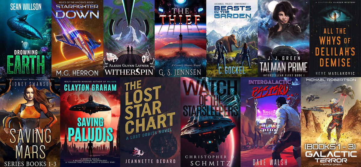 GSJennsen's tweet photo. The next action-packed Sci-Fi StoryBundle is here: 13 exciting novels of sci-fi exploration and adventure (including my book, The Thief). Support indie authors, the Girls Write Now charity, and pay what you want (starting at $5).

Link in the next tweet. https://t.co/wCK7bvnVMg