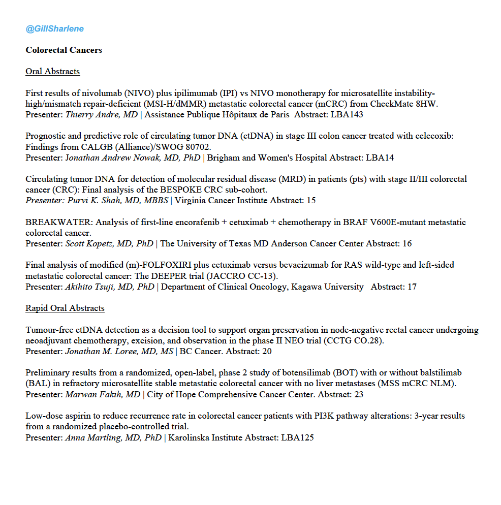 GillSharlene's tweet image. 🚨Its that time of year again - #GI25 @ASCO is just 2 weeks away! #SanFrancisco #HPBsm #CRCsm #STCsm #PCsm 
Abstracts drop on Jan 21st
👇List of key studies I will be watching out for 👀
See you there 👋
@OncoAlert