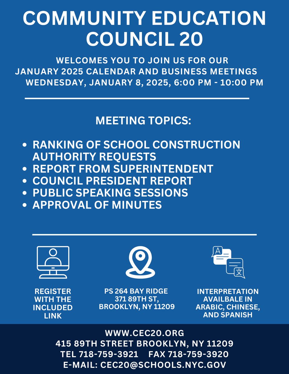 Community Education Council 20 tweet media