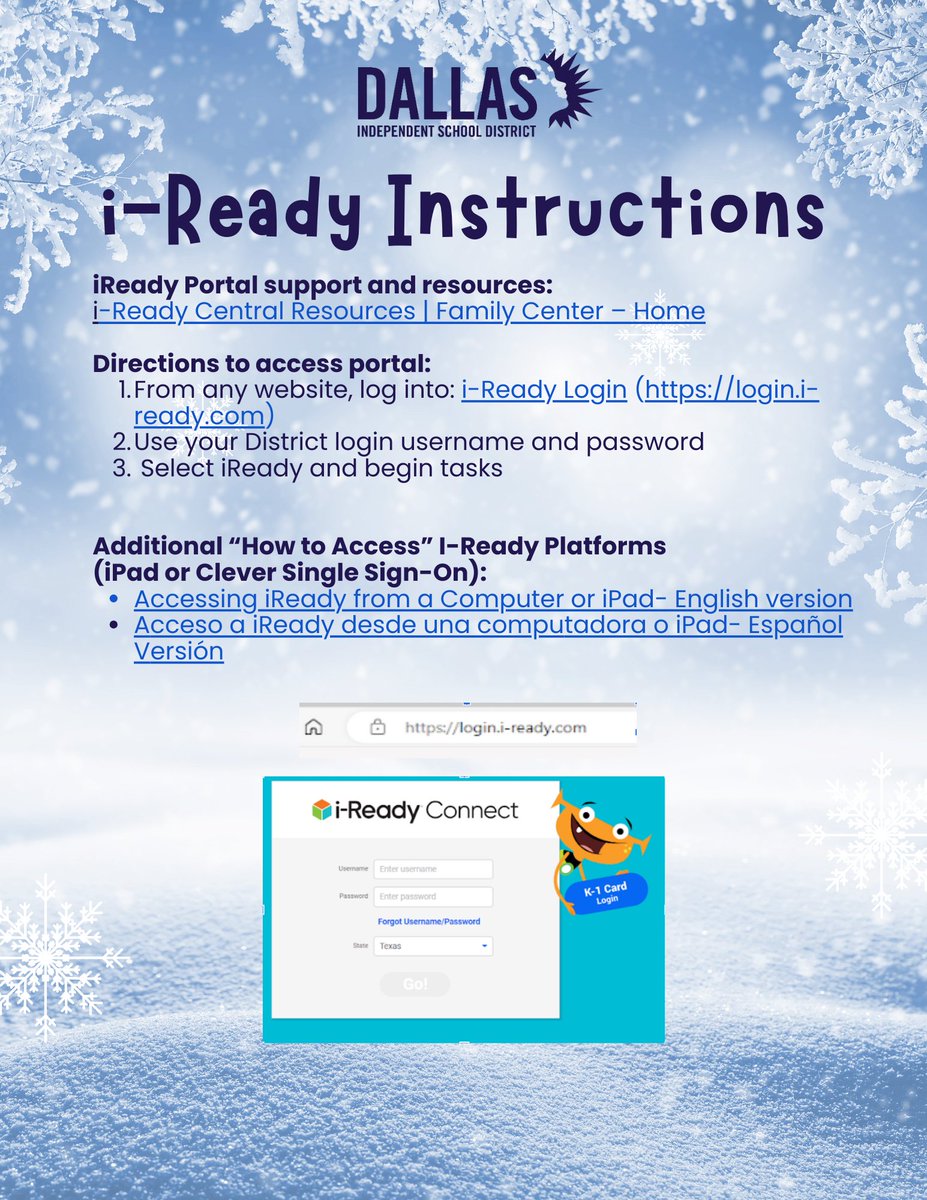 Rosa Elva Hernandez (@rehdz79) on Twitter photo Level Up Skyline VT:
Snow Day Challenge: i-Ready, YOU Ready?
canva.com/design/DAGbtiX…
<a href="/lang_hw/">HW_Lang_MS_OFFICIAL</a>
<a href="/Skyline_Raiders/">Skyline High School</a>
<a href="/ARSADallas/">Ann Richards STEAM</a>
<a href="/ConnerCubsDISD/">S.S. Conner Elementary</a>
<a href="/urbanparkes/">Urban Park STEAM Academy</a>
<a href="/TatumTitan_DISD/">Connie Westbrook</a>
@Callejoes
<a href="/SilbersteinES/">Silberstein ES</a>
<a href="/GWTruett/">G. W. Truett ES</a>
<a href="/GuzickES/">Guzick Elementary</a> Level Up Skyline VT:
Snow Day Challenge: i-Ready, YOU Ready?
canva.com/design/DAGbtiX…
<a href="/lang_hw/">HW_Lang_MS_OFFICIAL</a>
<a href="/Skyline_Raiders/">Skyline High School</a>
<a href="/ARSADallas/">Ann Richards STEAM</a>
<a href="/ConnerCubsDISD/">S.S. Conner Elementary</a>
<a href="/urbanparkes/">Urban Park STEAM Academy</a>
<a href="/TatumTitan_DISD/">Connie Westbrook</a>
@Callejoes
<a href="/SilbersteinES/">Silberstein ES</a>
<a href="/GWTruett/">G. W. Truett ES</a>
<a href="/GuzickES/">Guzick Elementary</a>