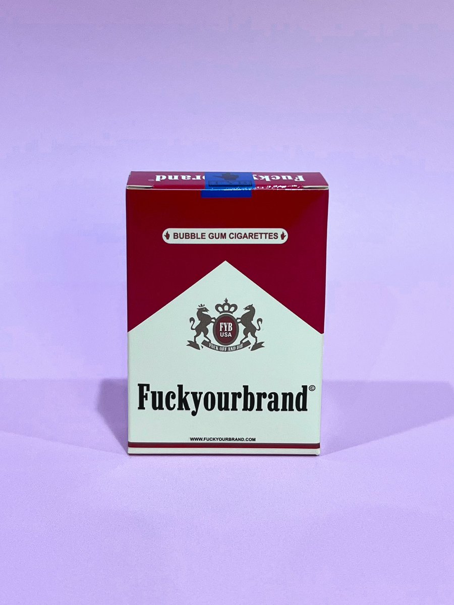 FUCKURBRAND's tweet image. FYB bubble gum cigarettes…
these were one of my favorite candies when i was a kid growing up. wanted to remake them for yall…
these will be available in the next drop🖕
drop some 🖕🖕🖕 in the comments if you want a pack