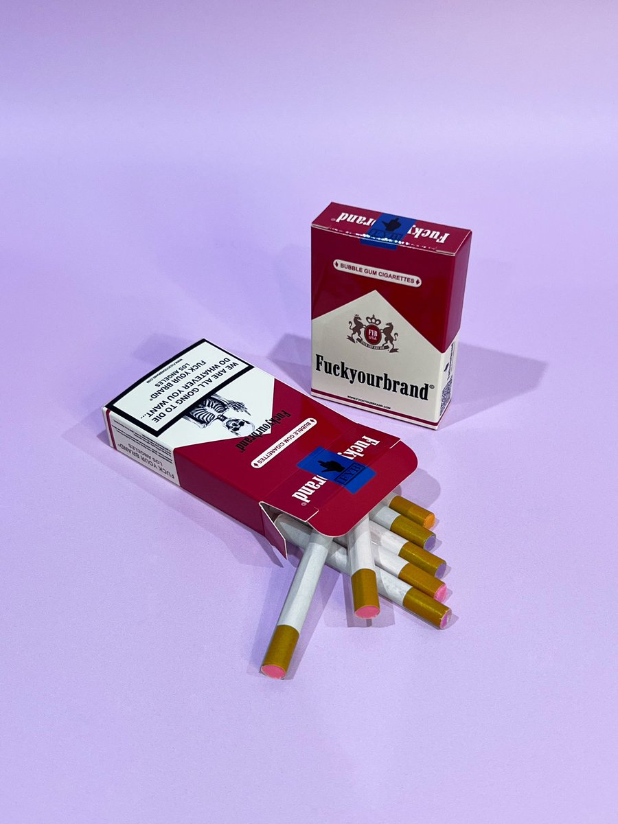 FUCKURBRAND's tweet image. FYB bubble gum cigarettes…
these were one of my favorite candies when i was a kid growing up. wanted to remake them for yall…
these will be available in the next drop🖕
drop some 🖕🖕🖕 in the comments if you want a pack