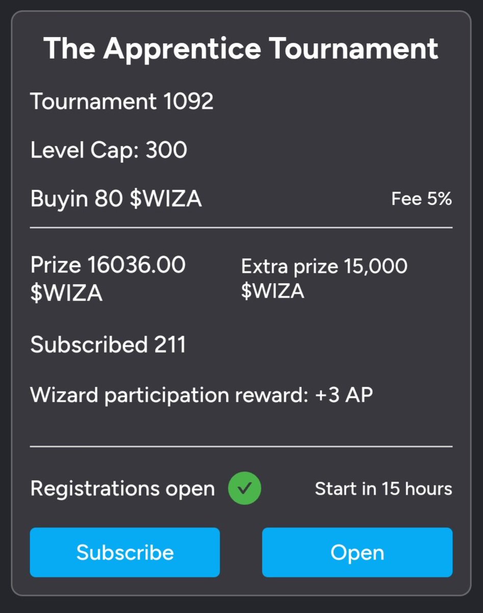 KDAminer (@kdaminer) on Twitter photo While we dick around in a heavily manipulated market liquidating traders prior to the largest bull cycle we've seen to date, have some fun with <a href="/WizardsArena/">Wizards Arena</a>.
Good way to have some fun with $kda or $wiza while we wait.
Are you subscribed to the coming tournament??? While we dick around in a heavily manipulated market liquidating traders prior to the largest bull cycle we've seen to date, have some fun with <a href="/WizardsArena/">Wizards Arena</a>.
Good way to have some fun with $kda or $wiza while we wait.
Are you subscribed to the coming tournament???