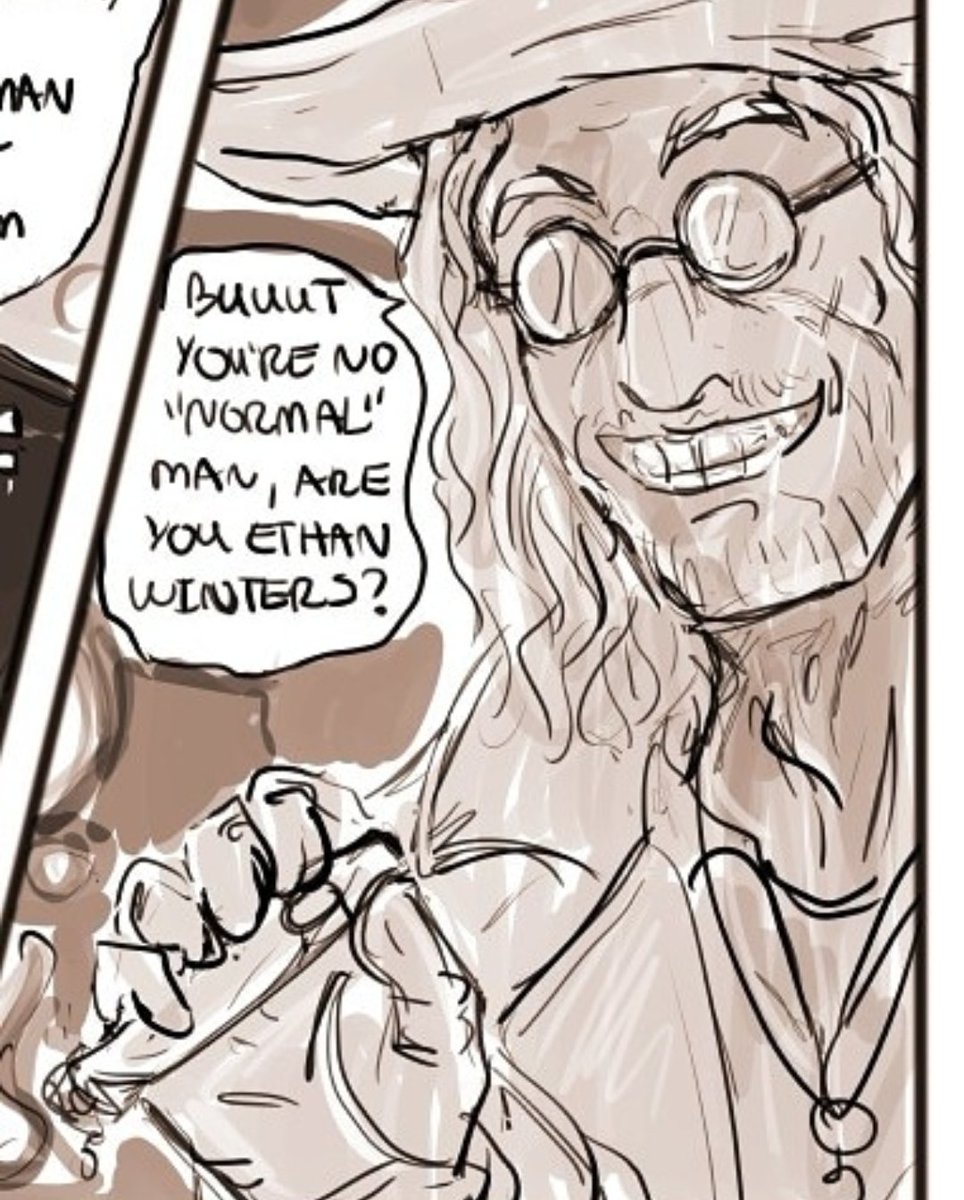 Ethan Winters is definitely not a normal man...
Check out my #Wintersberg comic at the link in my bio, posted at a fresh location! 🧟‍♂️
#ethanwinters #ethanxheisenberg #heisenbergxethan #karlheisenberg #RE8Village #RE8  #residentevilvillage #residentevil #heisenburg