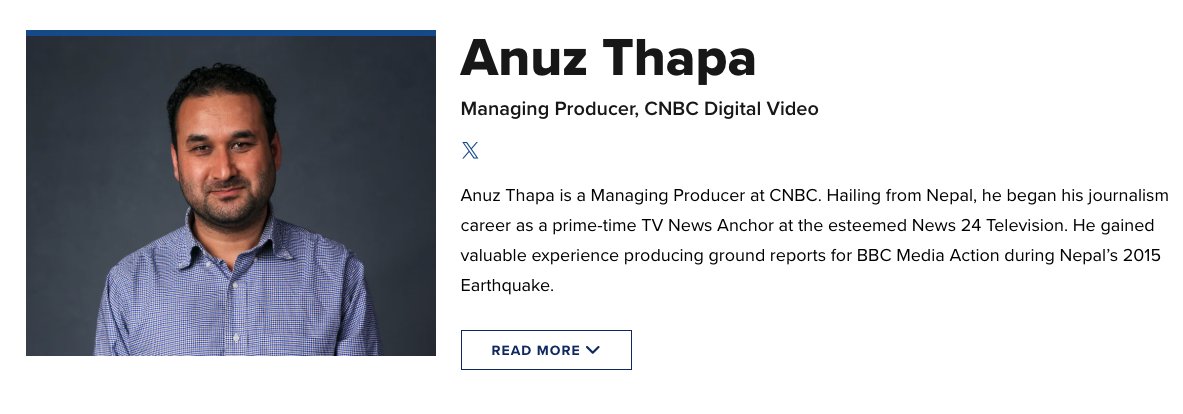 Thrilled to share that I’ve been promoted to Managing Producer at CNBC!
cnbc.com/anuz-thapa/