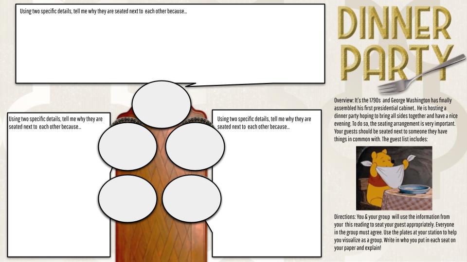 heyitsMrGeorge's tweet image. 1st lesson on Washington&apos;s Cabinet was a hit! 
🍽️ Students researched members, then used paper plates to map out cabinet seating based on their relationships. 
📝 Finally, they designed menus reflecting key cabinet topics. Some delicious ideas emerged! #edutwitter #historyclass&quot;