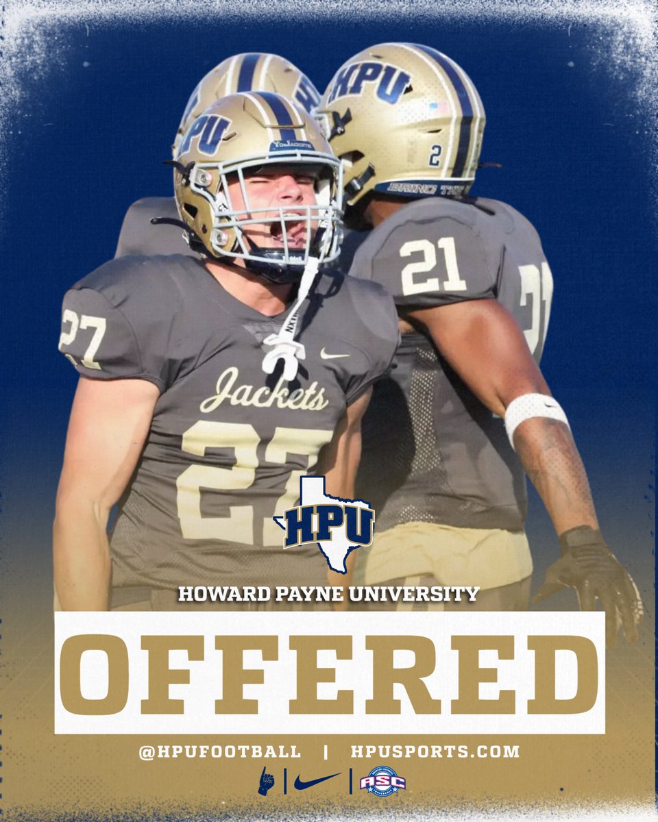#AGTG After a great phone call with <a href="/CoachHuey/">Coach Huey</a> I am blessed to receive an offer from Howard Payne University 

@abseckbhfb <a href="/CoachNelson_/">Chance Nelson</a> <a href="/Coachstephens82/">Mitchell Stephens</a>