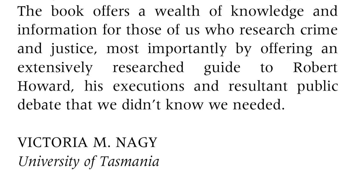 “Franks’ engaging, vivid and energetic narrative of Howard is told through the cases of those [he hanged].” A new review of “An Uncommon Hangman”. Thank you Dr Victoria Nagy for such a generous review, and capturing perfectly what I aimed for in telling Nosey Bob’s story.