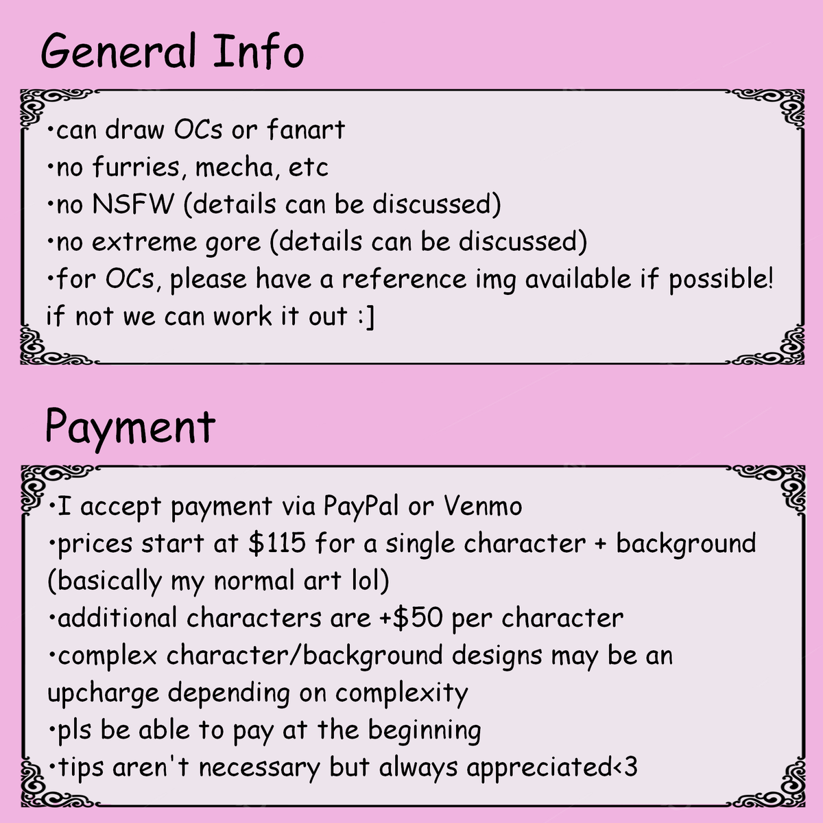 starbights's tweet image. COMMISSIONS ARE OPEN!!!!
here is all the info, pls dm me if you're interested in buying one!!♡
rt is appreciated for this&lt;3