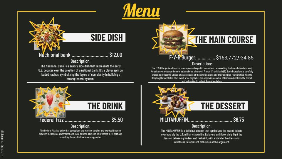 heyitsMrGeorge's tweet image. 1st lesson on Washington&apos;s Cabinet was a hit! 
🍽️ Students researched members, then used paper plates to map out cabinet seating based on their relationships. 
📝 Finally, they designed menus reflecting key cabinet topics. Some delicious ideas emerged! #edutwitter #historyclass&quot;