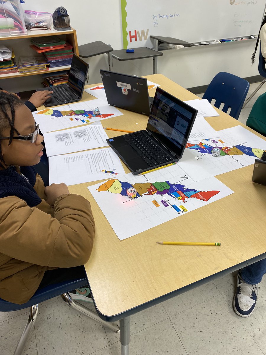 JStetinaTRT's tweet image. Mrs. Gallop’s 6th grade students applied their coordinate plane skills to mapping the colonies using Ozoblockly today and had a blast! @jennthomas75 @nicscud @WandaCalhoun13 @KarlaJakubowski @hmeducate @Ozobot #cross-curricular #PPStrt