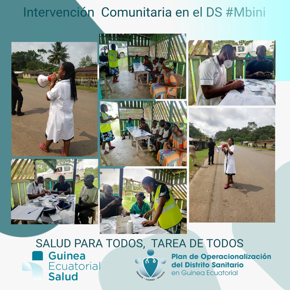 GuineaSalud's tweet photo. 👩⚕️Intervención Comunitaria en el DS de #Mbini en el CP de "Mboete". Se realizaron 4 consultas médicas, 4 PDR de #Paludismo de ellos 1(+) y 1 vacunación de rutina. Se concluyó con una charla sobre #Paludismo y #Salmolesis con 10 participantes. #Globalhealth https://t.co/gBb1DlMIgY