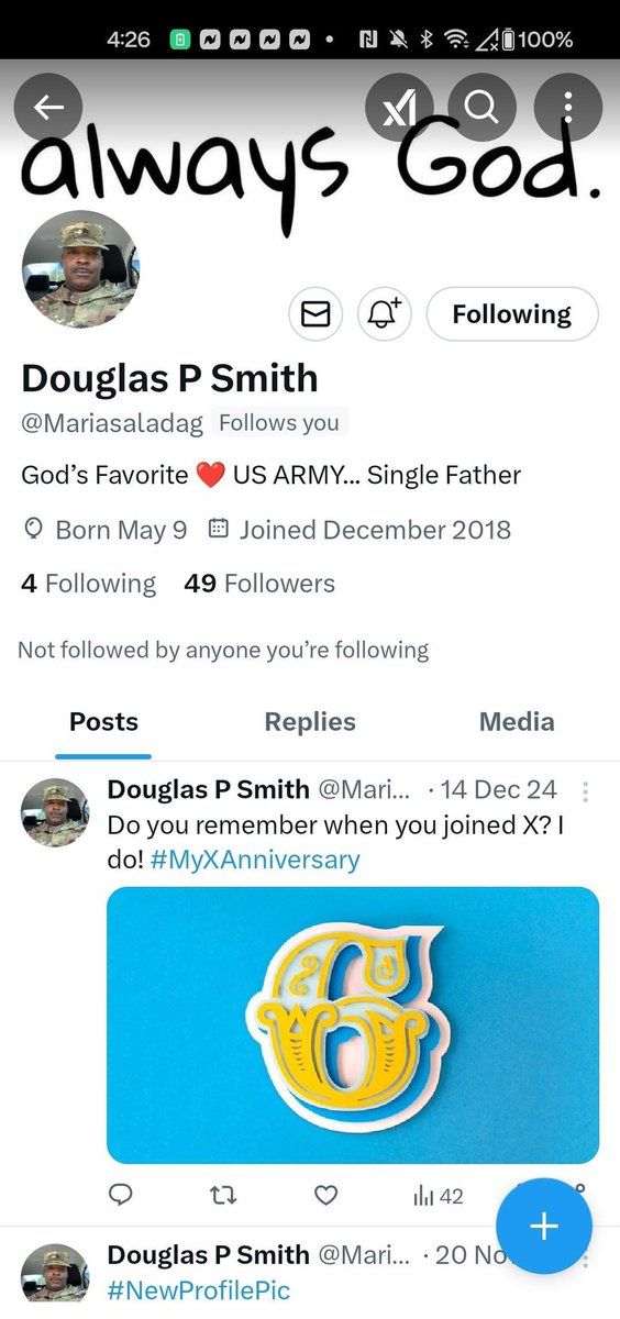 totalimpact_dkp's tweet photo. It’s been brought to my attention that there’s someone making fake accounts and using my photos to try to scam people. I don’t share my military experience in messages at all, and I don’t try to find love through this platform.

#fakeaccount #fraud #impersonator #ScammerAlert https://t.co/UvTa5D8yMT
