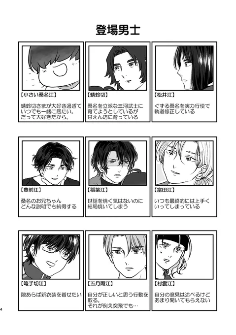 1コマでも出たら登場男士 