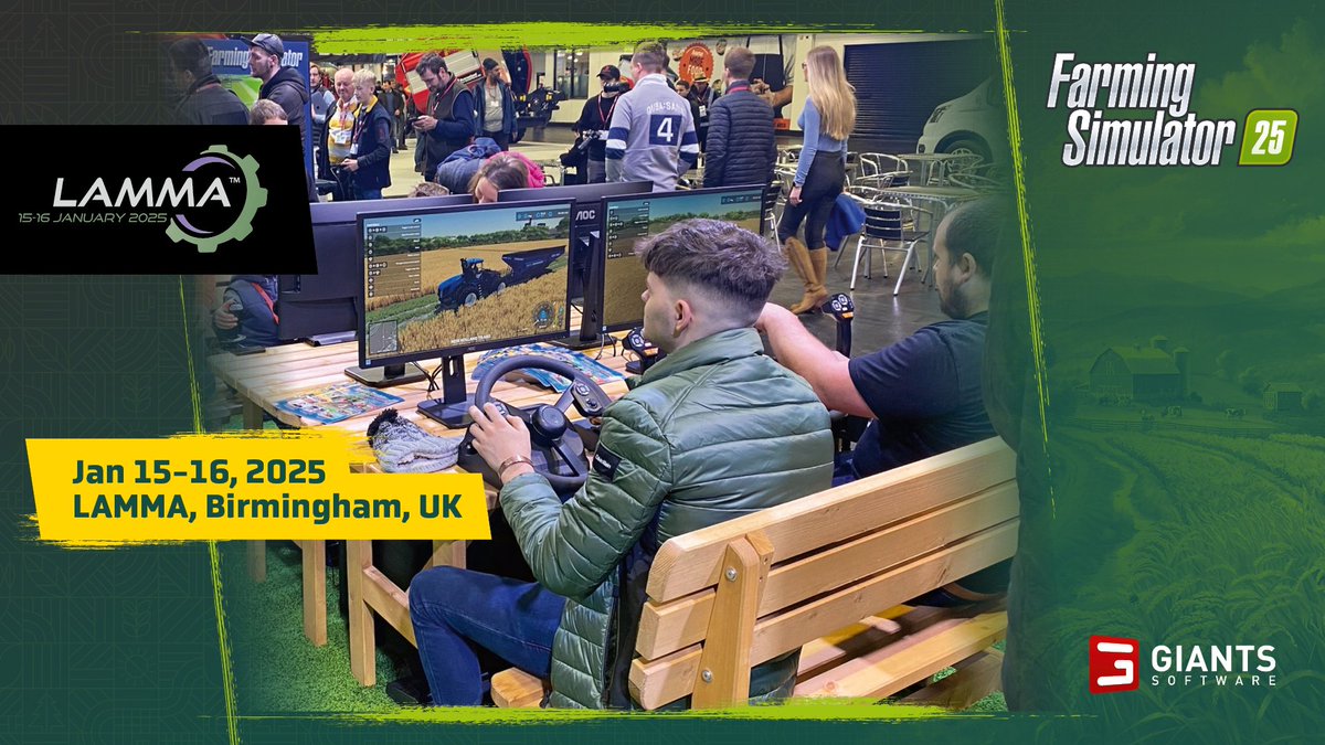 twincam_gaming's tweet image. I&apos;m gonna be there. Are you?  Come and see a whole bunch of awesome creators including myself at lamma 25. #nec #lamma24 #giantssoftware #FarmingSimulator25