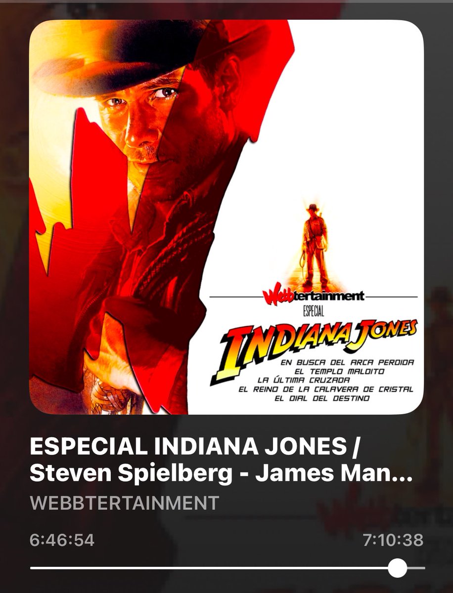 Que 7h. más gratificantes de podcast🎙️he “consumido🎧”, un apasionante viaje por la saga de aventuras por excelencia.
Algunos programas los reservo para ocasiones especiales, y este quise que fuera el primero de 2025.
El cine se puede “ver🎧” con los ojos cerrados, qué gozada‼️