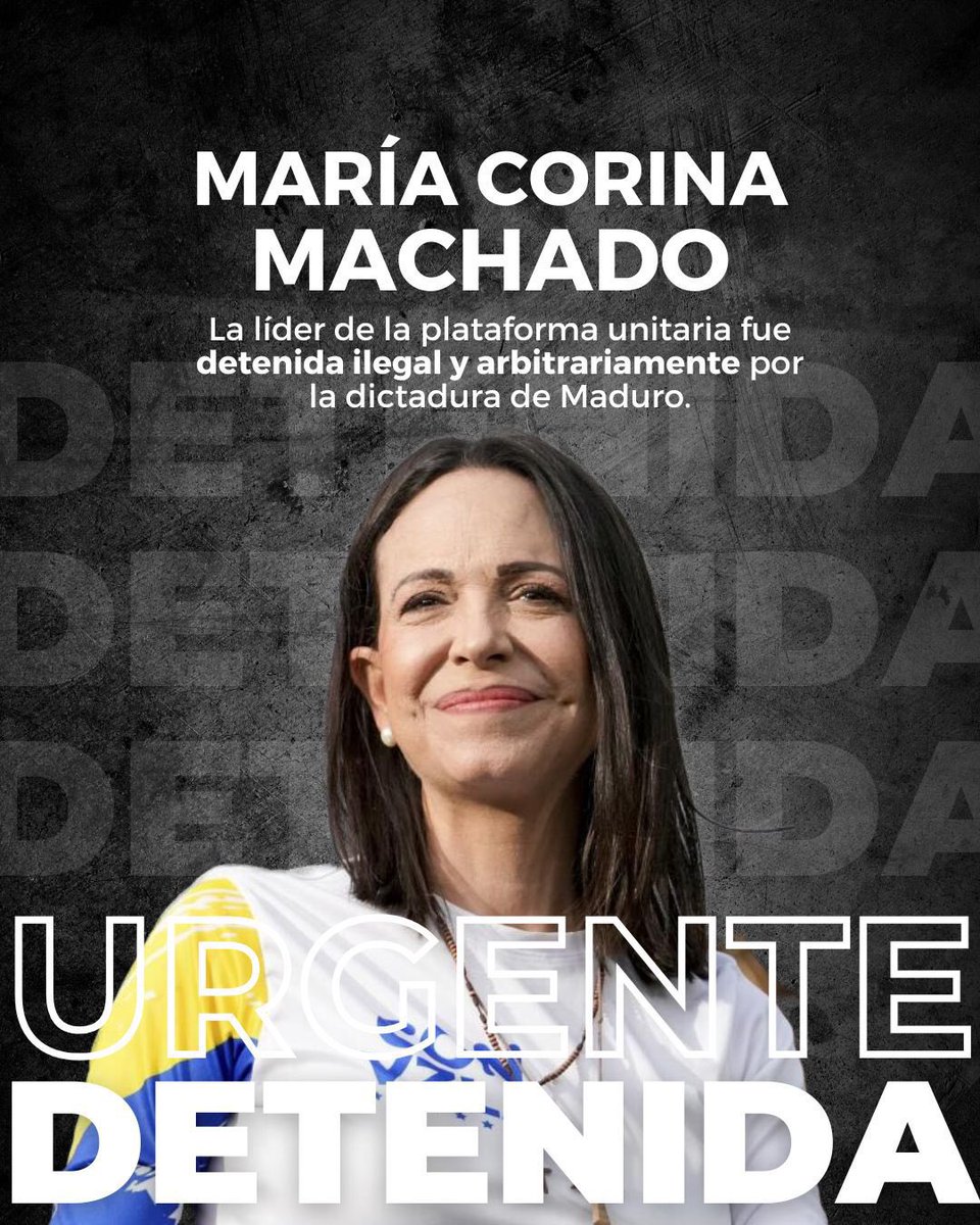abcesnoticias's tweet photo. 🚨 En Jaque @NicolasMaduro se ha puesto la soga al cuello al secuestrar a María Corina Machado ✅ #FreeMariaCorinaMachado @SenRickScott Operación Causa Justa https://t.co/jEyX6Dl7Qj