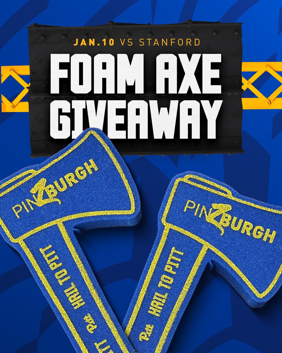 Pitt_WRES's tweet photo. Fill the Fitz on Friday 👏

First 200 fans will receive a PinZburgh Foam Axe 🪓

🆚 #15 Stanford
⏰ 7 PM
🎟️ https://t.co/hCTOK6irR8 https://t.co/WCe3ppFHFw