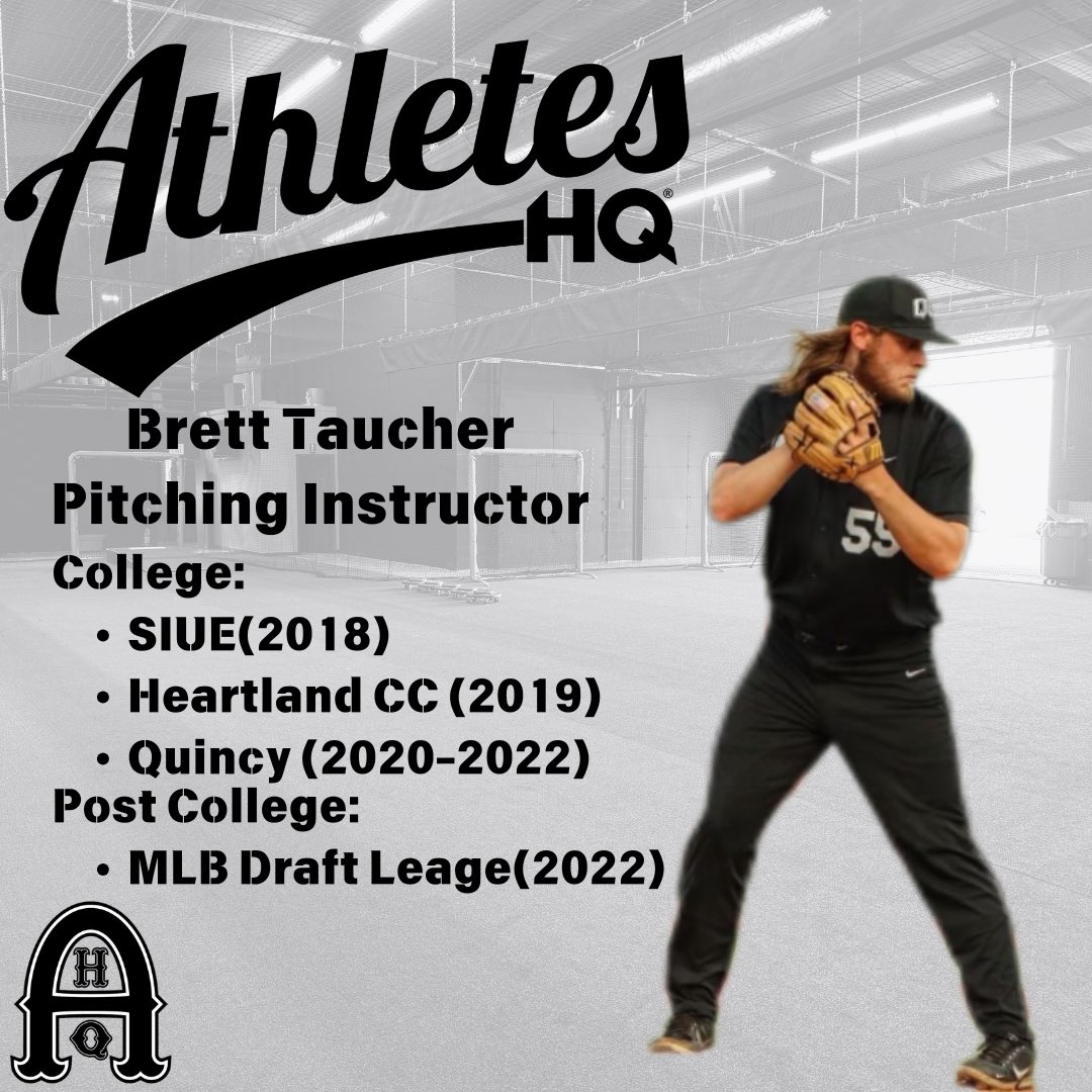 AHQ DuPage is excited to welcome Brett Taucher to our staff as a pitching instructor! Brett was a standout at multiple college levels before showcasing his skills in the MLB Draft League.

Don’t miss the chance to level up your pitching game—book your lessons with Brett today!