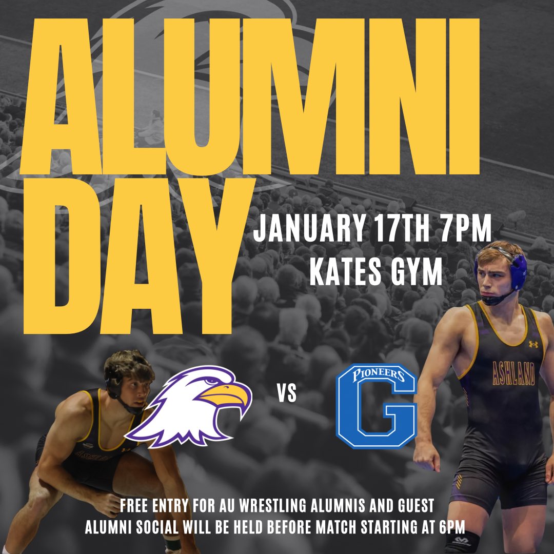 AUE_Wrestling's tweet photo. Come support your former and current AU Wrestlers on January 17th as we take on Glenville State https://t.co/XfAHjCLlxZ