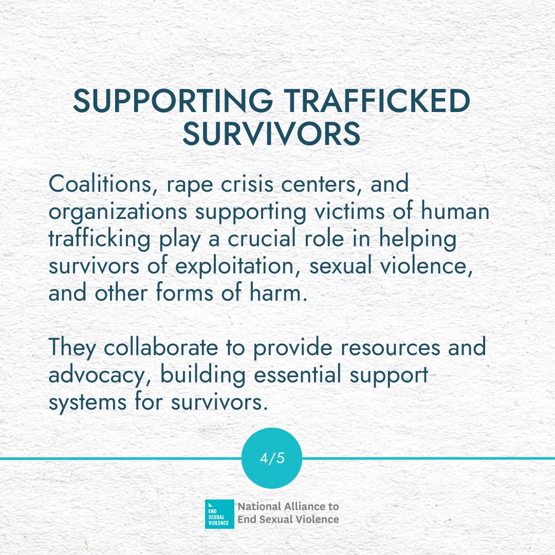 January is #HumanTraffickingPreventionMonth.
Human trafficking and sexual violence are deeply connected, with survivors often facing profound exploitation. Let's work together to address these issues with care, advocacy, and action. 💙