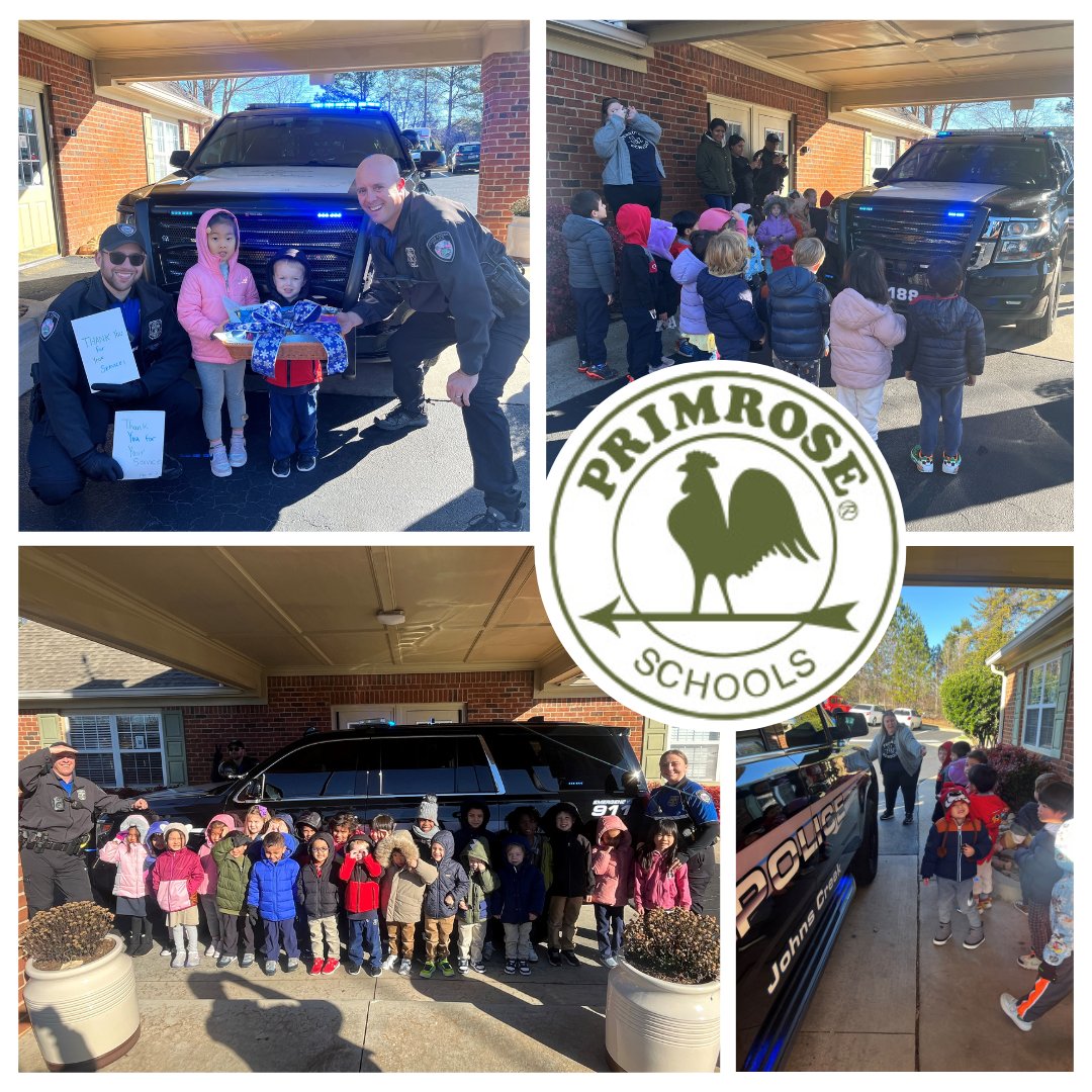 JohnsCreekPD's tweet photo. Johns Creek PD visited Primrose Johns Creek! We spent time with the kiddos and then let them see the police car. We all had a blast!
#JohnsCreek #JohnsCreekPD #StrongerTogetherJCPD #JCPDAnn https://t.co/B6vuWGRDuK