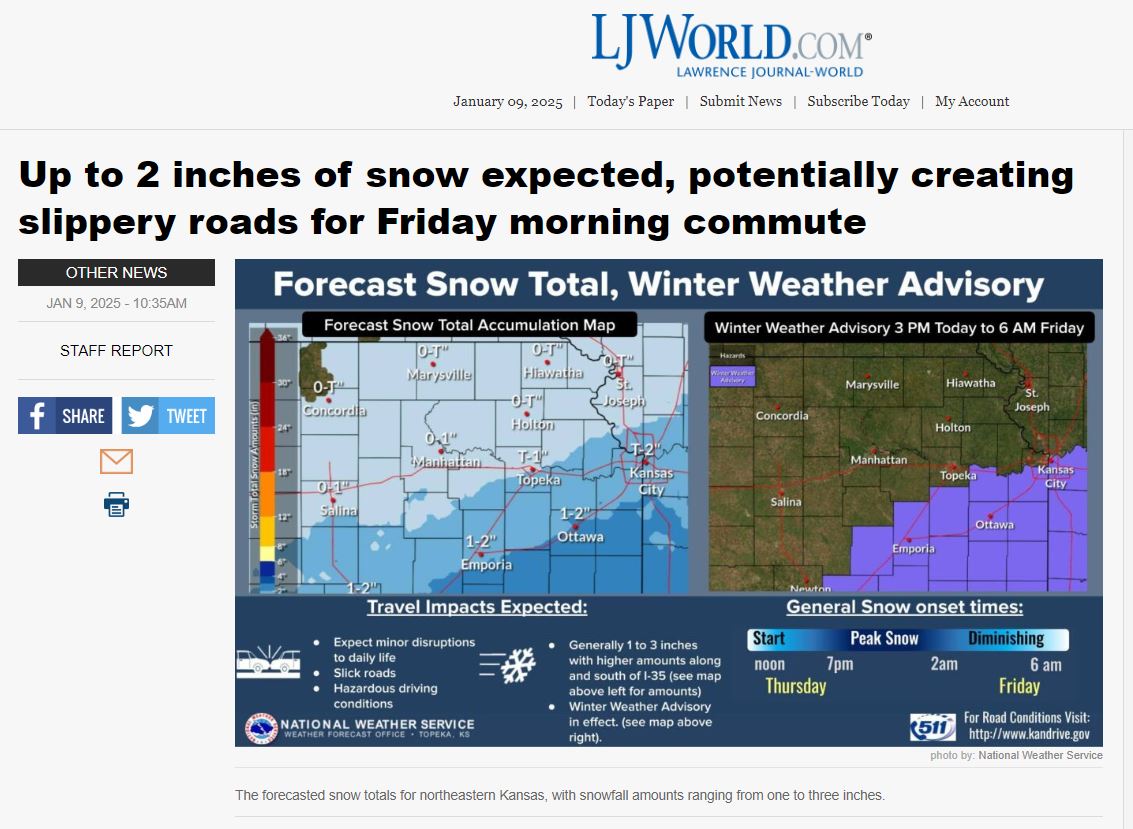 LawrenceKS_PD's tweet image. Of course. 

You know what? No, request denied. We refuse the snow.