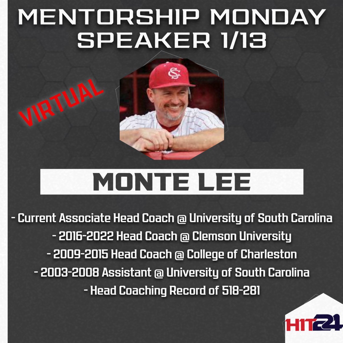 HIT24_Official (@hit24_official) on Twitter photo We pick our Mentorship Monday back up on the 13th with an absolute legend.
Beyond pumped to have Coach Monte Lee talking to our athletes next week!
<a href="/H24Longhorns/">H24 Longhorns</a> <a href="/MadnessFas1326/">MadnessFastpitch</a> <a href="/OutlawsBasebal5/">Outlaws Baseball Club</a> We pick our Mentorship Monday back up on the 13th with an absolute legend.
Beyond pumped to have Coach Monte Lee talking to our athletes next week!
<a href="/H24Longhorns/">H24 Longhorns</a> <a href="/MadnessFas1326/">MadnessFastpitch</a> <a href="/OutlawsBasebal5/">Outlaws Baseball Club</a>