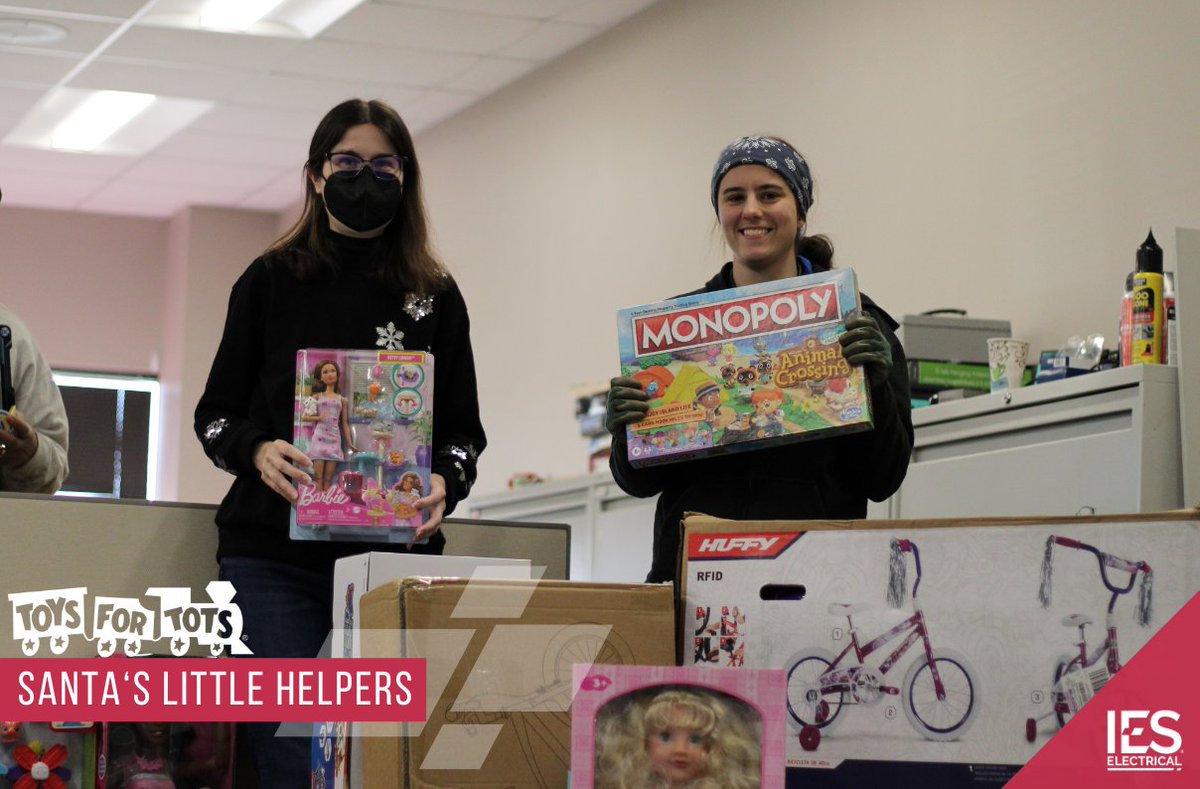 iesciusa's tweet photo. Bonus images of Santa’s little helpers in action! Our IES Virginia team had a ball while gathering and organizing toy donations in support of the Marine Corps Reserves' annual Toys for Tots program!🎄✨
#IESElectricalleads
#WePowerProgress
#IESFamily https://t.co/LNRVNeAIOs