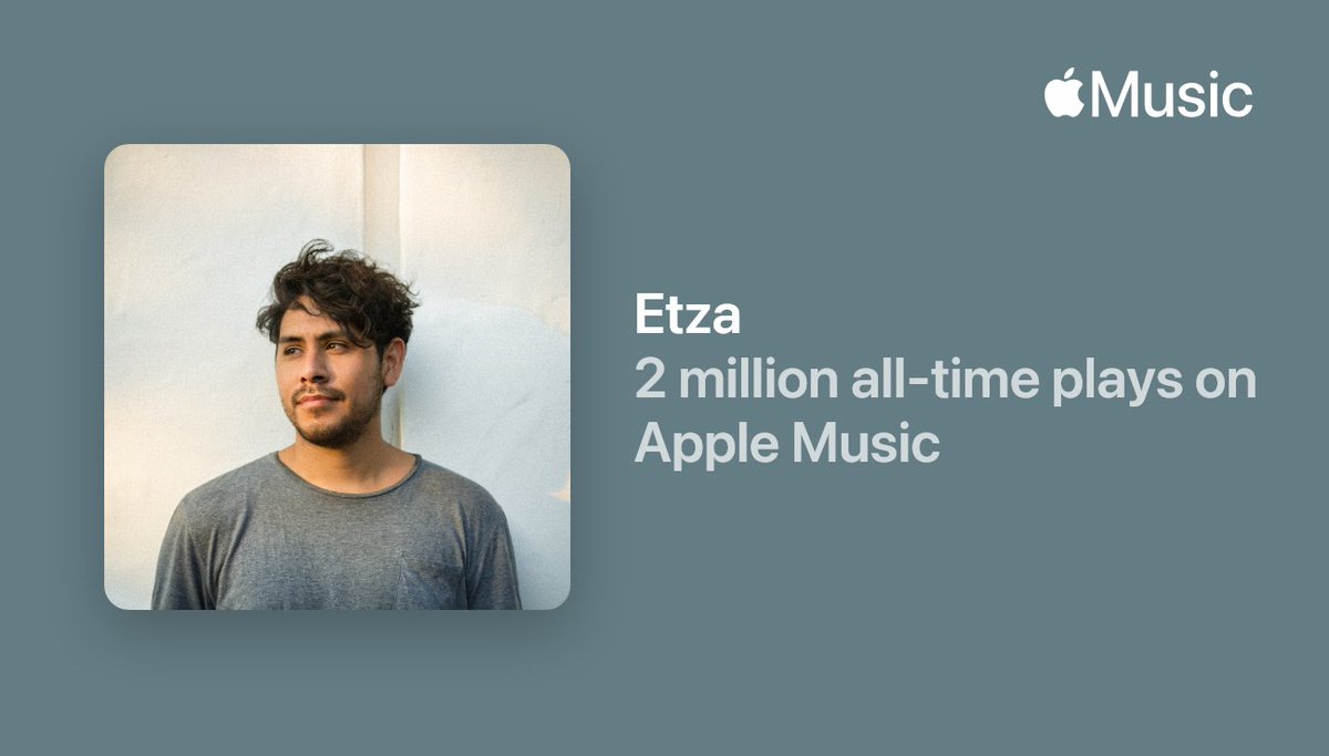 Etza (@etzamusic) on Twitter photo We’ve hit 2 million streams! I just want to say thank you to <a href="/AppleMusic/">Apple Music</a> for all the support and love you always show my songs!
But most importantly, I want to thank each and every one of you, none of this would be possible without you. Thank you for being part of this journey♥️ We’ve hit 2 million streams! I just want to say thank you to <a href="/AppleMusic/">Apple Music</a> for all the support and love you always show my songs!
But most importantly, I want to thank each and every one of you, none of this would be possible without you. Thank you for being part of this journey♥️