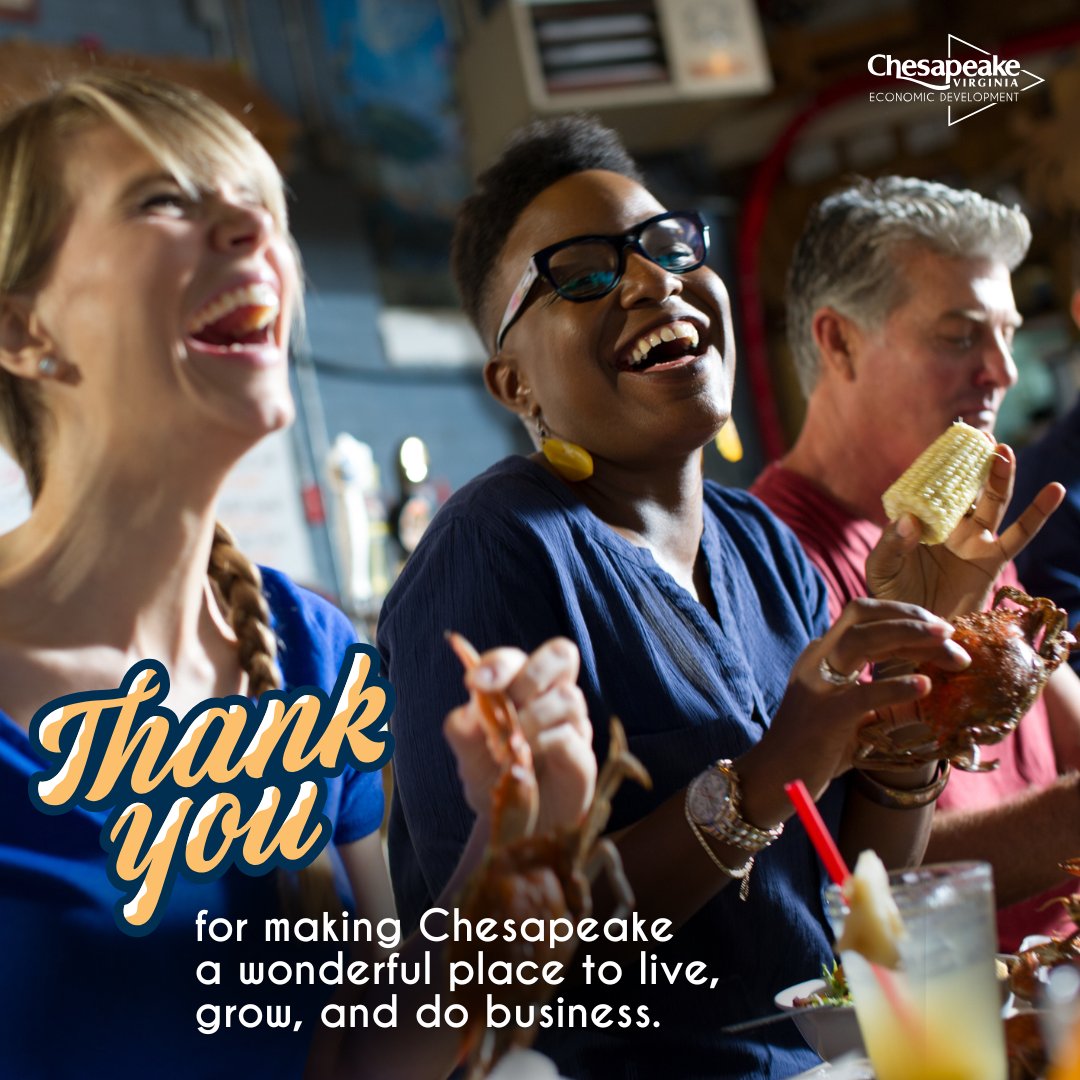 January is National Thank You Month! To our local businesses and community, THANK YOU for making Chesapeake a wonderful place to grow and thrive. Ready to grow your business here? Contact us today!