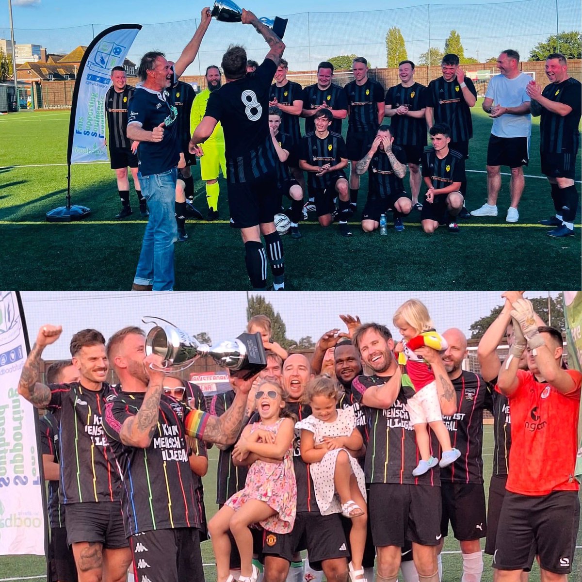 🚨NEXT UP🚨
It’s the big one! As we take on <a href="/FarkeKnights/">The Farke Knight Rises 💛🖤</a> in the 5th edition of the #Southend Community Cup🏆 benefitting <a href="/SouthendFoodBan/">Southend Foodbank</a> 
The game will take place on Sunday February 23rd at <a href="/goalsfootballuk/">GOALS</a> #Southend - 5pm kick off!
Justgiving details to follow shortly🤎🤍