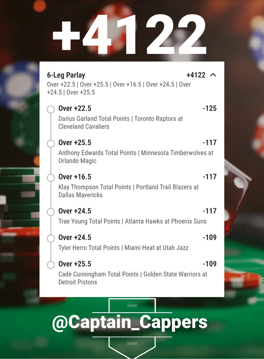 Captain_Cappers's tweet photo. 🚨 +4122 Lotto 🚨 

🏀 $30 Giveaway 

When this hits we are going to give someone who ❤️ this and follows us $30!!!

Don’t miss out!!!
#NBA #sportsbettingpicks #SportsBettingX #bettingtwitter #GamblingX #bettingtips #bettingpicks #GamblingTwitter https://t.co/mTgos5IuRE