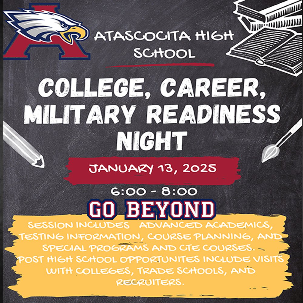 CCMR Night at AHS. Mon, Jan. 13 from 6 - 8 pm. Learn about Advanced academics, testing, course planning, special programs &amp; CTE courses. Visit with colleges, trade schools &amp; recruiters. Parents and students please plan to attend!