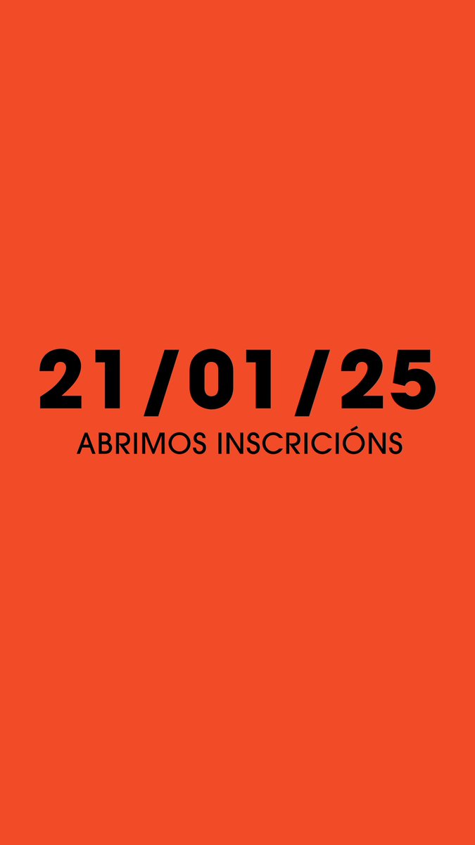 ABRIMOS INSCRICIÓNS 
21/01/2025 21:00

OPEN REGISTRATION
21/01/2025 21:00

ABRIMOS INSCRIPCIONES 
21/01/2025 21:00

OS 21 DO CAMIÑO
PALAS DE REI - MELIDE
21.06.2025

#os21docamiño
#os21
#haiquevivila
#palasmelide