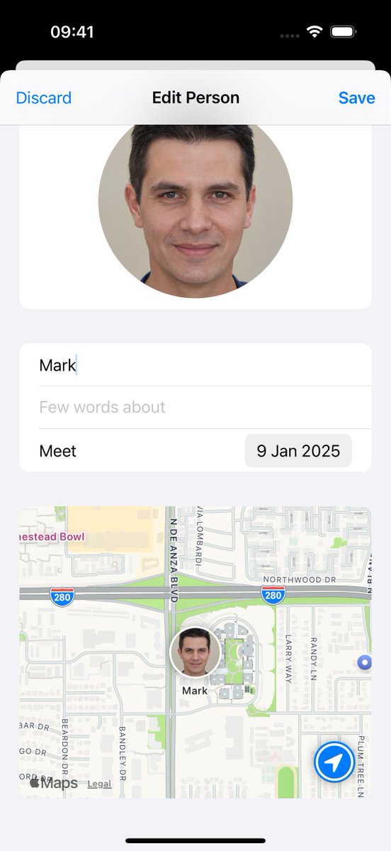 ostojan93's tweet image. I reworked the #MapKit view in edit form. It looks a ton better! Usually I&apos;m not happy with my designs, but this time I believe I did something really good. First of all, I stopped using stock markers and added user content to the map.