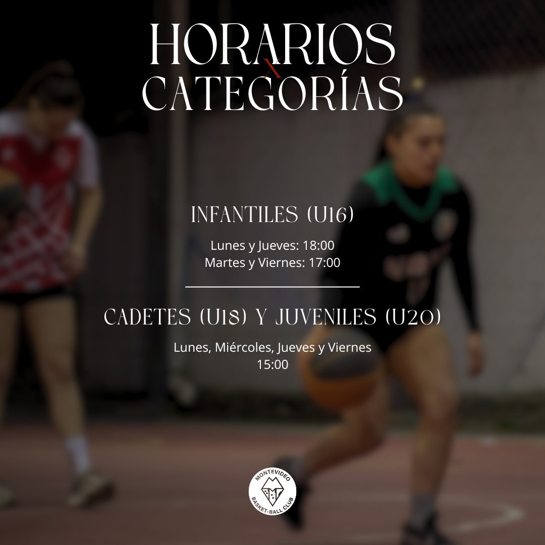 🕥 Acá están!

➡️ Horarios pretemporada | Formativas 2025.

ℹ️ Convocatoria para aspirantes abierta en todas las categorías.