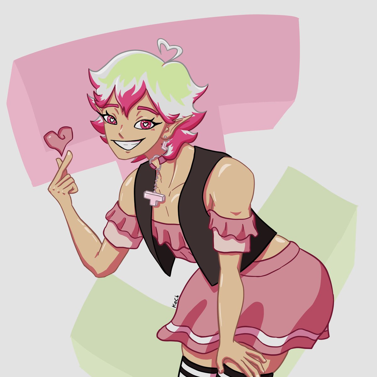kechmeifyoucan's tweet photo. Art for @ToxicStar_10094  of their character from a secret santa art exchange https://t.co/6ujuiVURKQ