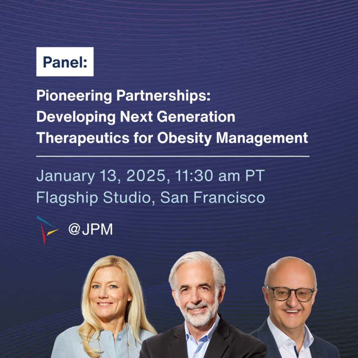 Join us for a conversation about progress in our collaboration with <a href="/NovoNordisk/">Novo Nordisk</a> and <a href="/Metaphore/">rupesh</a> as we advance therapeutic options for people living with obesity.  Learn more &amp; register for the livestream: events.flagshippioneering.com/vpioneeringpar…

#JPM25 #FlagshipJPM