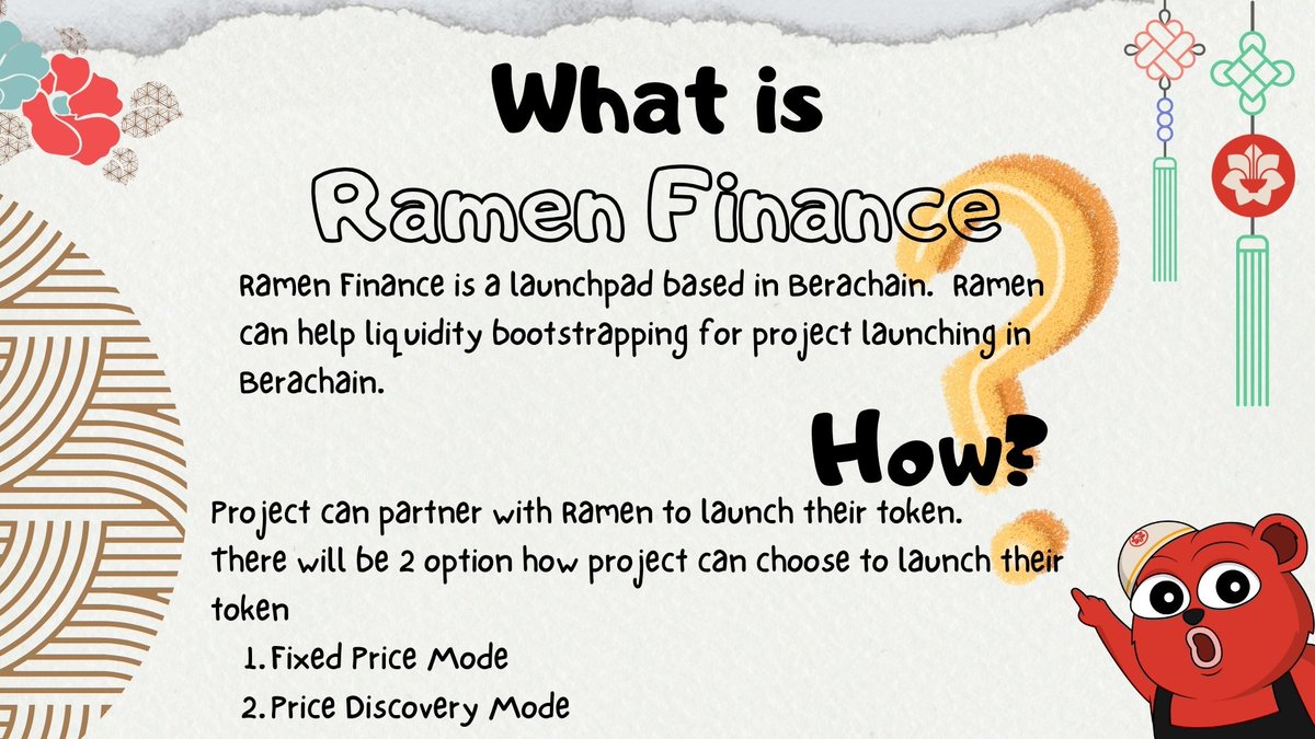 siujingg's tweet photo. Ramen is a launchpad project based in @berachain. 
There, every Berachain project can apply to launch their token in Ramen through token sale!
 
User and Project will both benefitted through this. User can get potential profits by investing early, and project will get exposure! https://t.co/rUs2YBp1iW